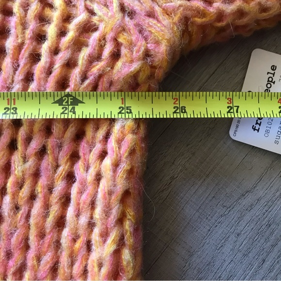 Free People Med Hometown Cardigan Grannycore Coastal Grandma Bright Color Cozy - Picture 7 of 9